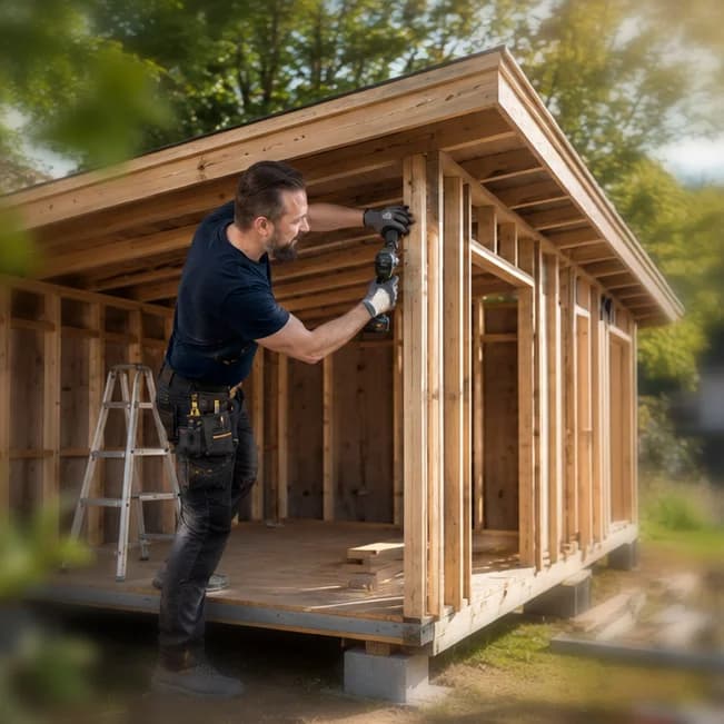 Færdig terrasse og træprojekt udført af Midtjysk Handymanservice